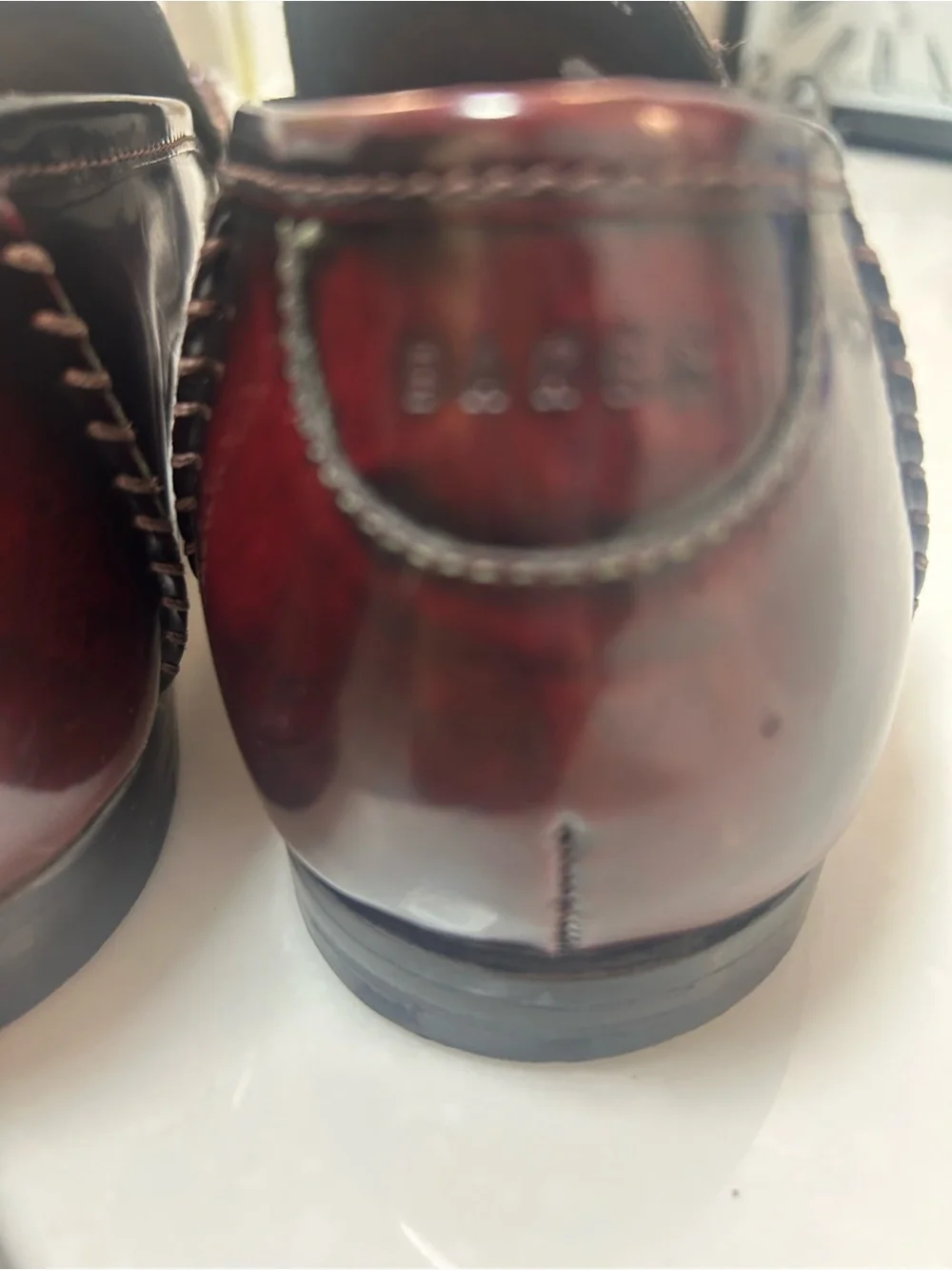 TED BAKER hand burnished square toe men’s loafers. Size 13. Hand stitched